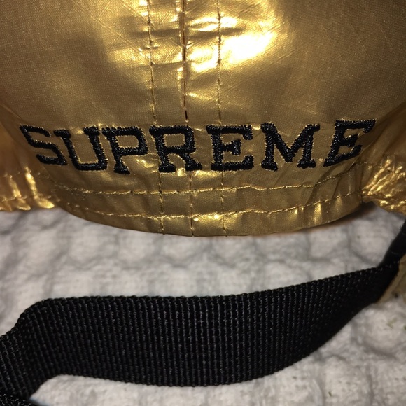SUPREME X THE NORTH FACE TNF LIMITED EDITION UNISEX SNAPBACK GOLD FOIL HAT NWT ! - Picture 8 of 8